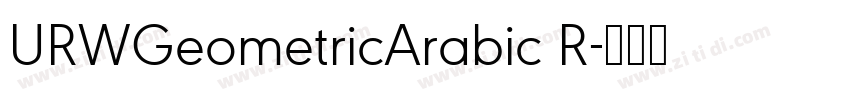 URWGeometricArabic R字体转换
